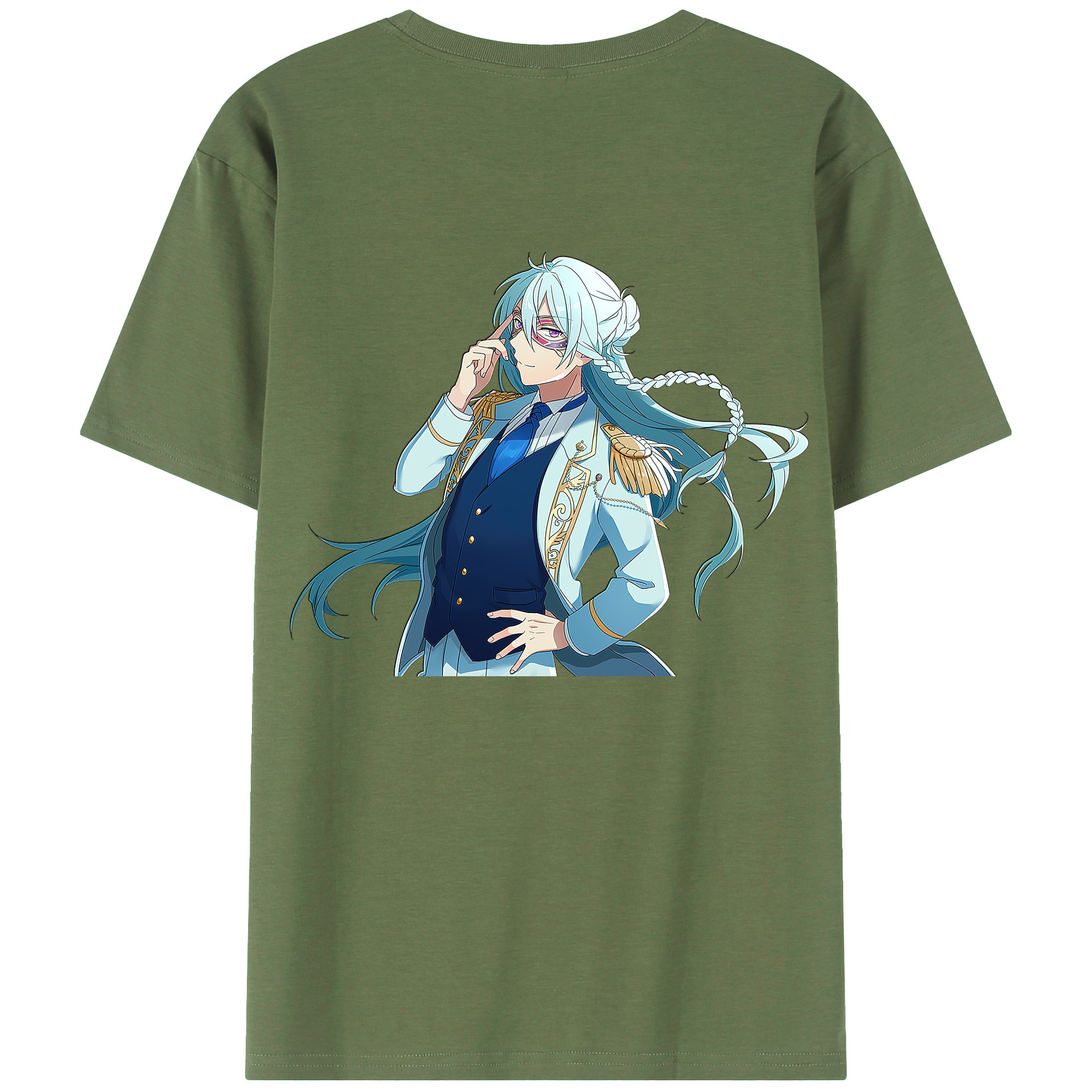 （画像用） あんさんぶるスターズ! Ensemble Stars 綿100％ メンズ半袖Tシャツ（バックプリント） 通気性